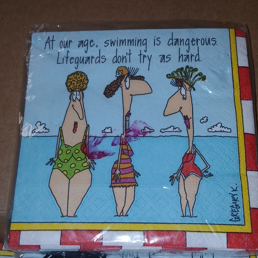 Swimming 20 party beverage napkins nwt